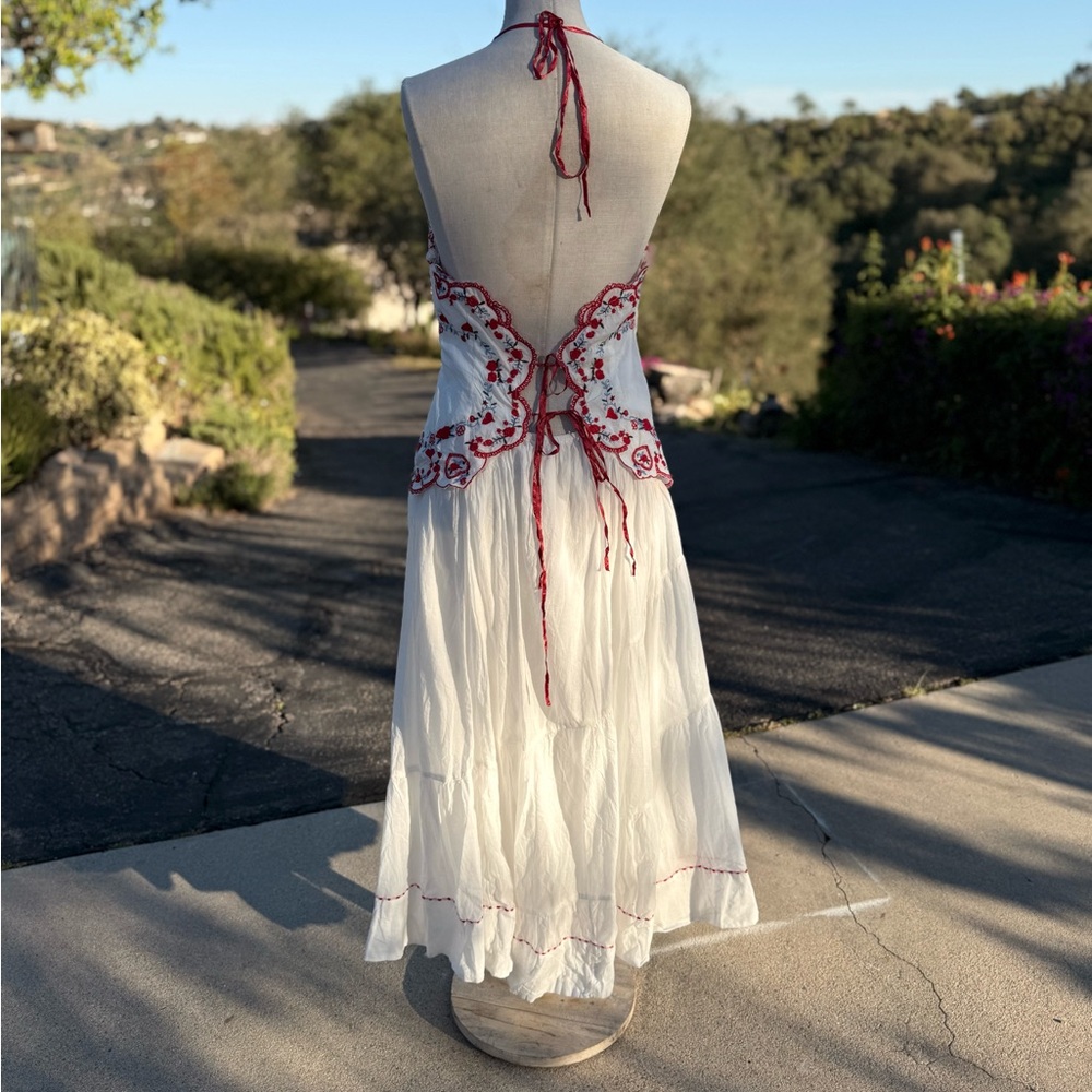 Free people Valenciana Midi Dress - Ivory Combo NWOT - Picture 6 of 8
